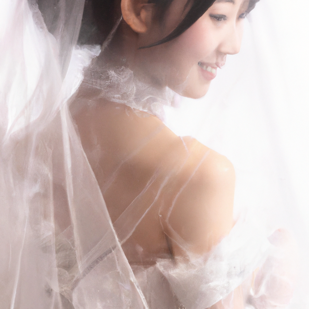 AI-generated bridal portrait with veil