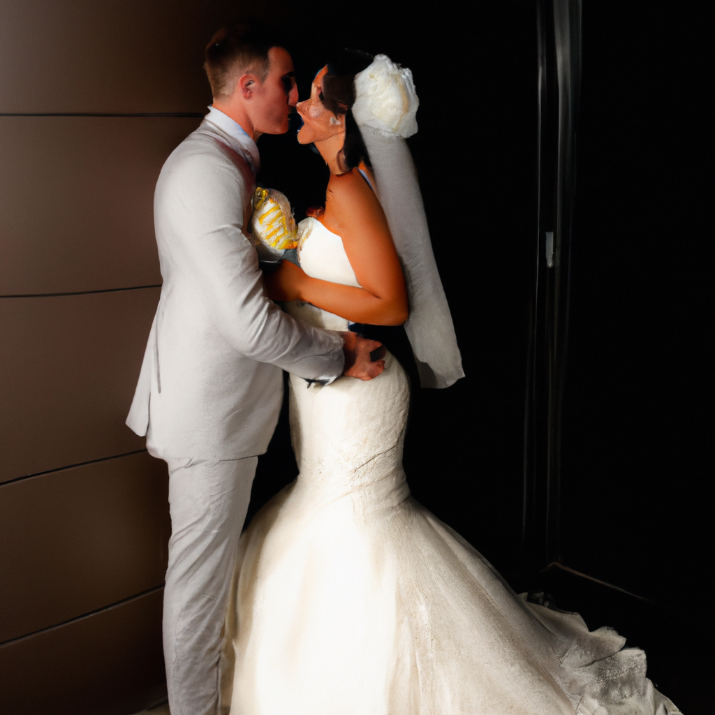 AI-generated wedding editorial composition